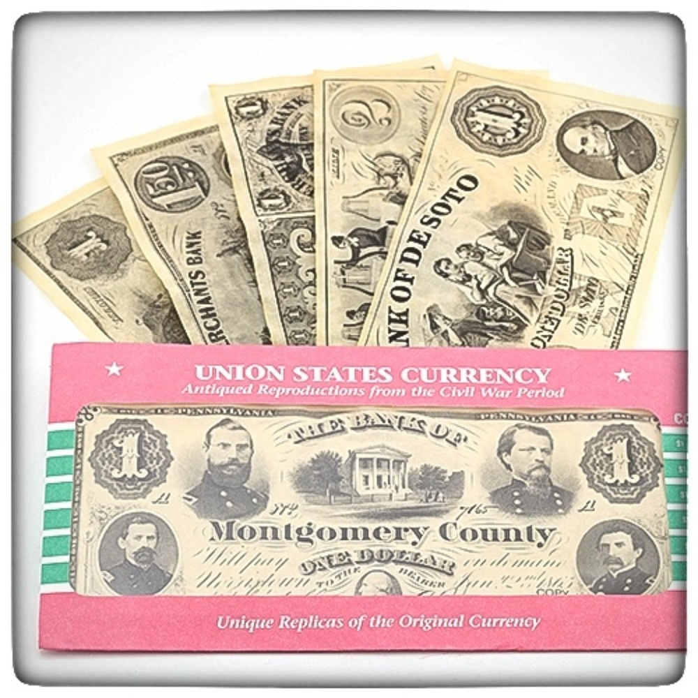 Union States Currency-Historical Documents-4/6 Set
